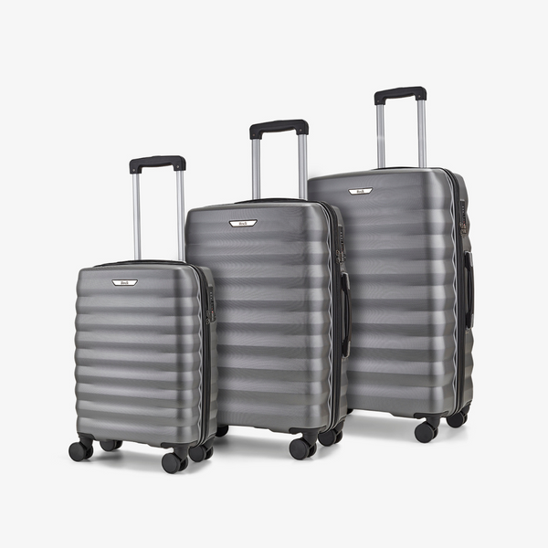 Berlin Set of 3 Suitcases in Charcoal