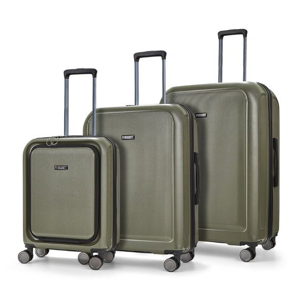 Austin Set of 3 Suitcases in Olive Green