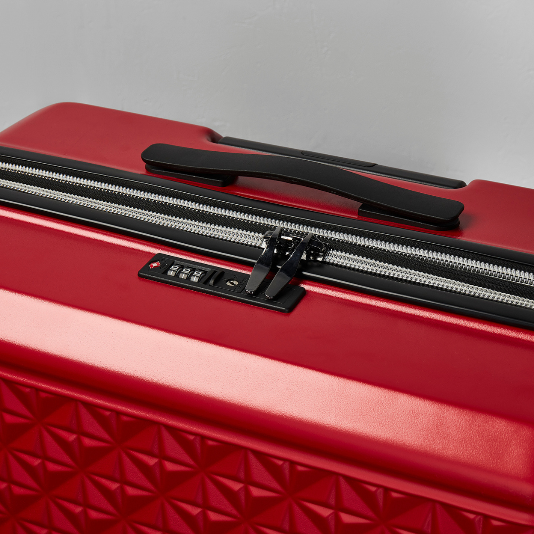 Maya Set of 3 Suitcases in Red