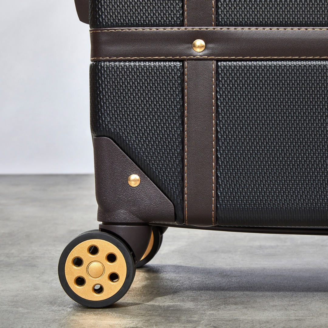 Vintage Set of 4 Suitcases in Black