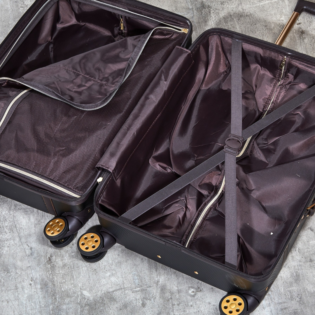 Vintage Set of 4 Suitcases in Black