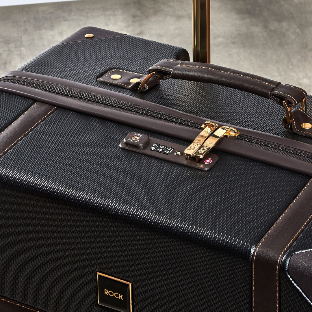 Vintage Set of 4 Suitcases in Black