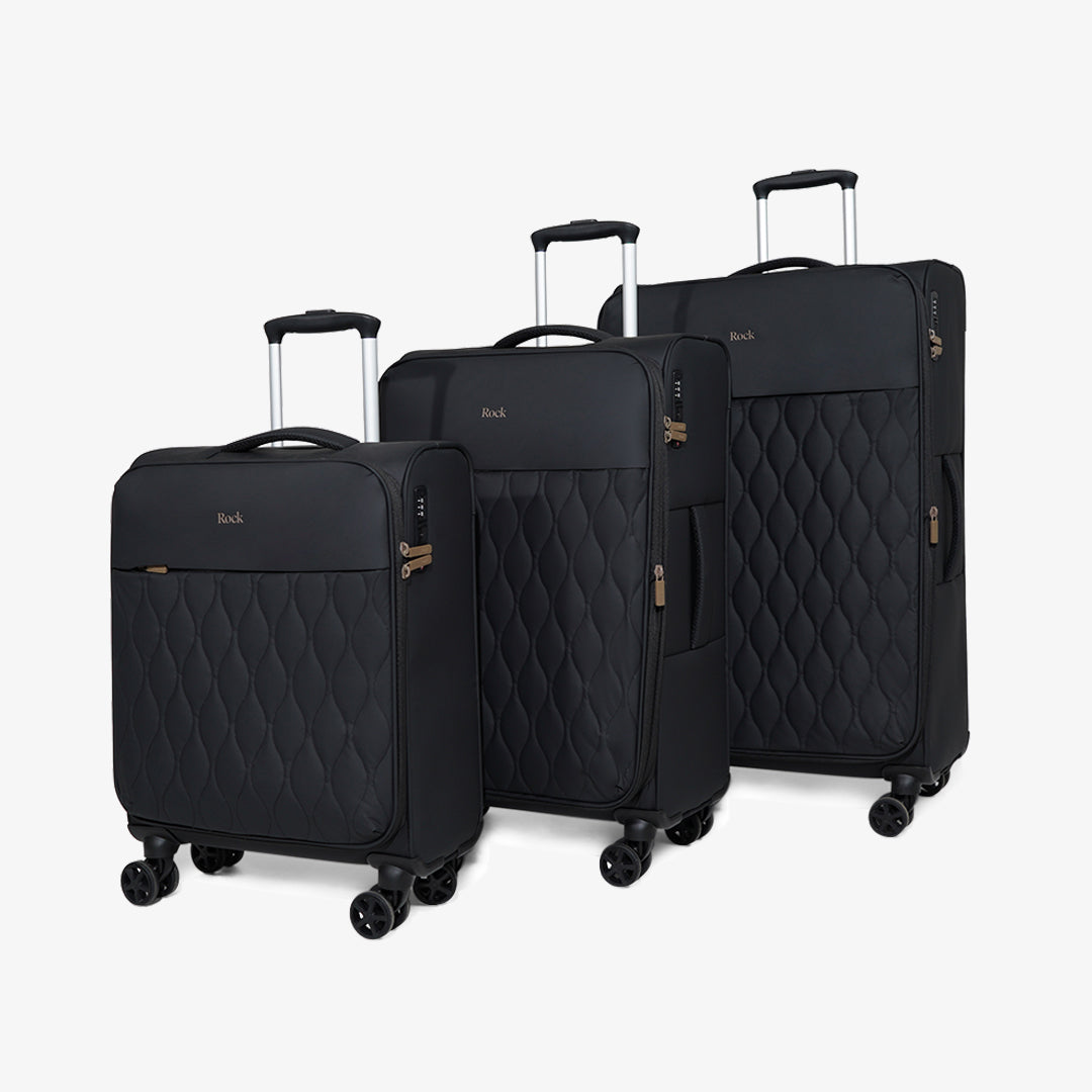 Ember Set of 3 Suitcases in Black
