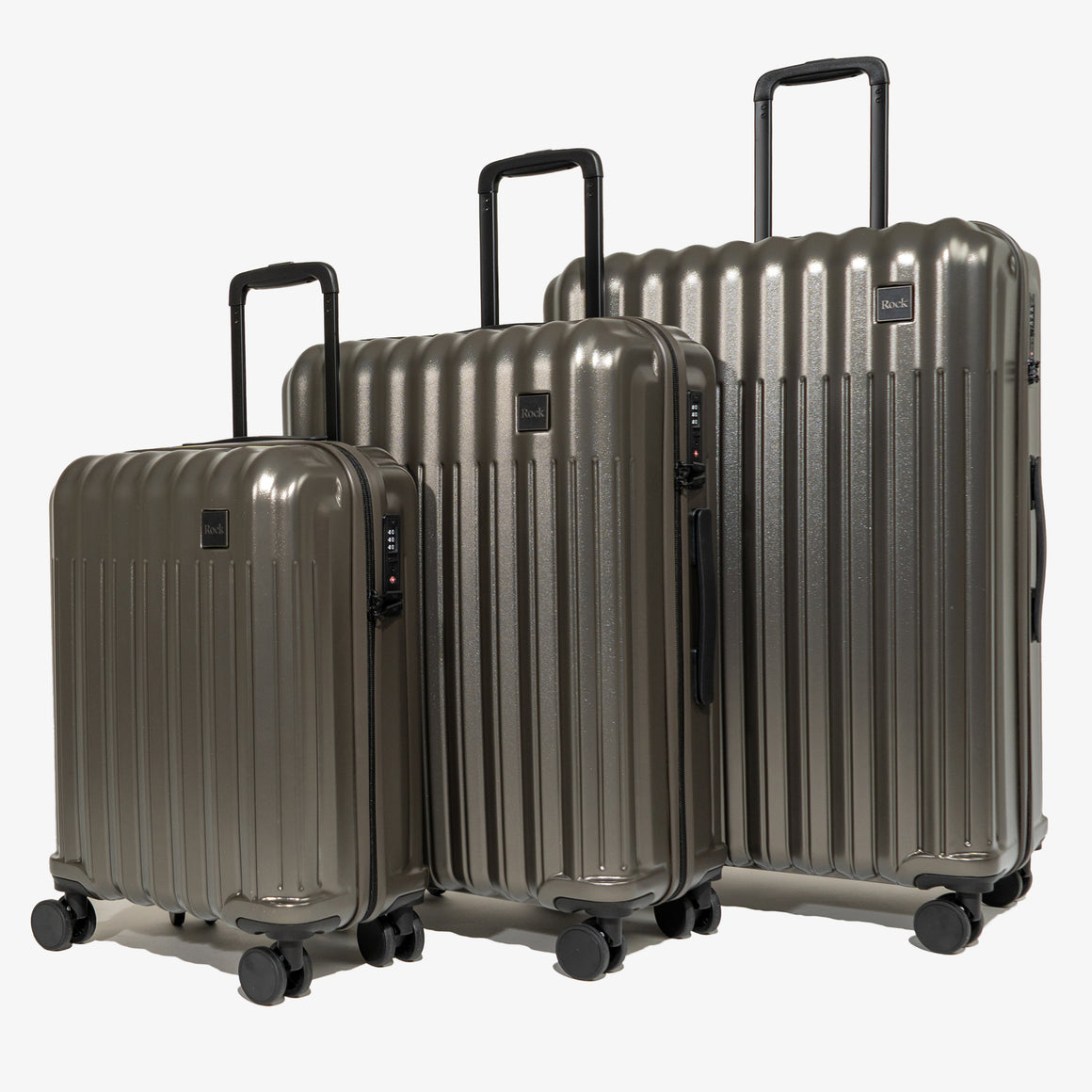 Luna Set of 3 Suitcases in Charcoal
