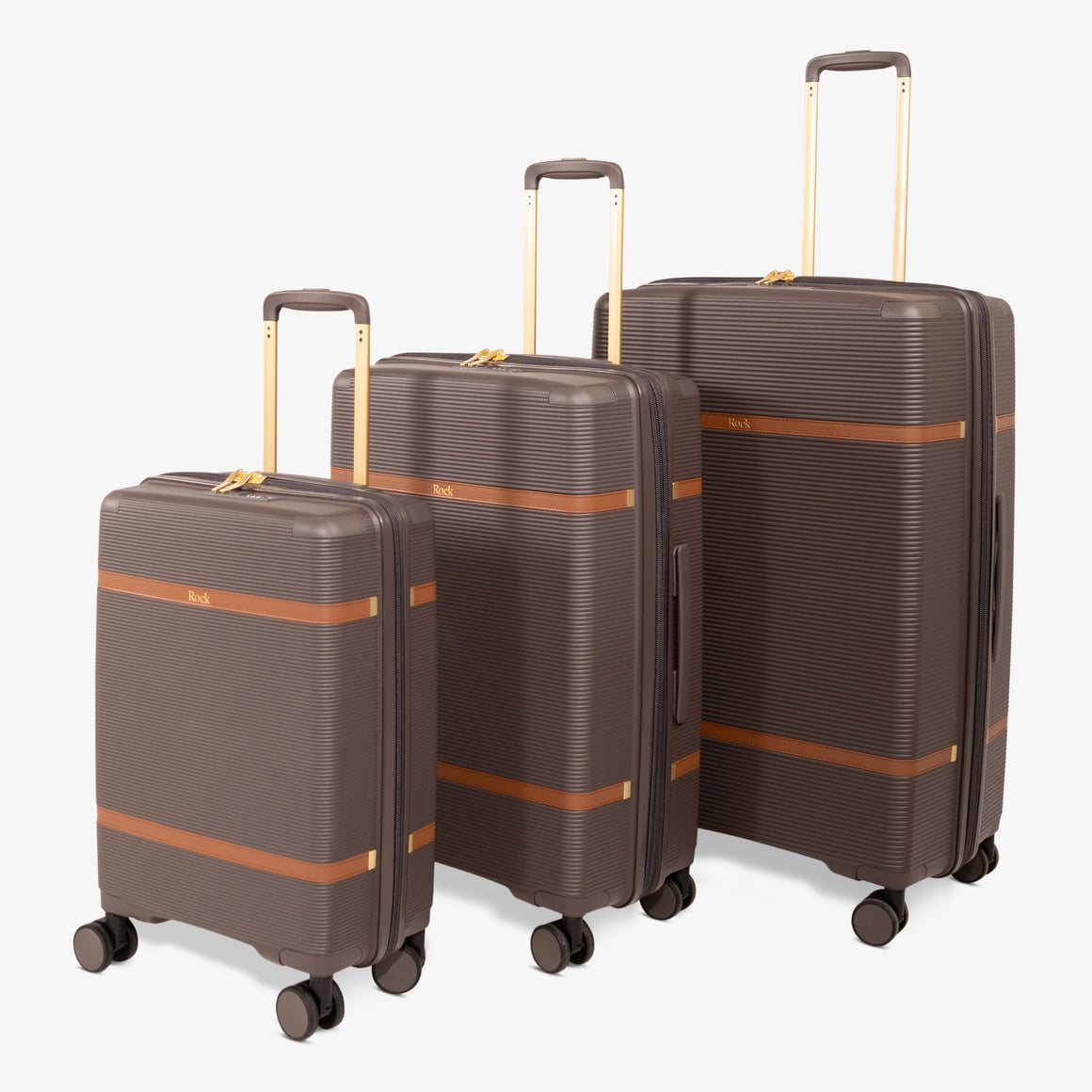 Medina Set of 3 Suitcases in Clove Brown