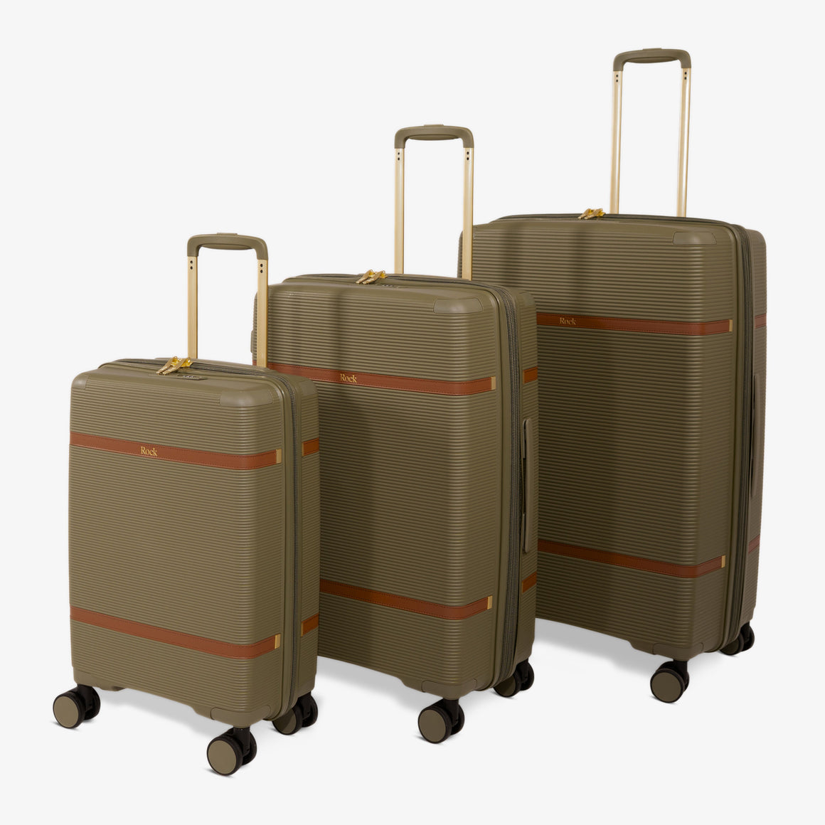 Medina Set of 3 Suitcases in Coriander Green