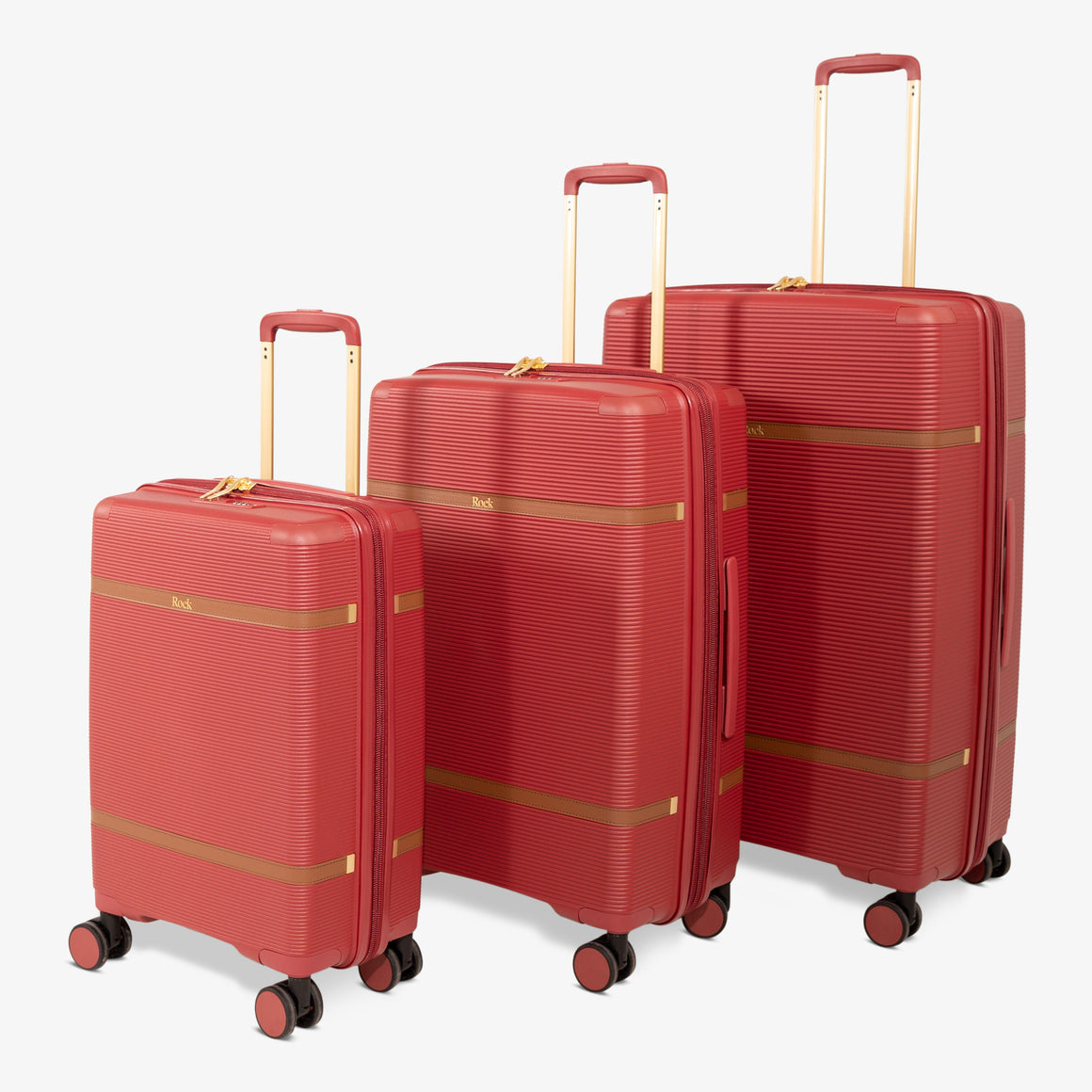 Medina Set of 3 Suitcases in Chilli Red