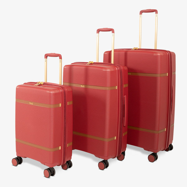 Medina Set of 3 Suitcases in Chilli Red