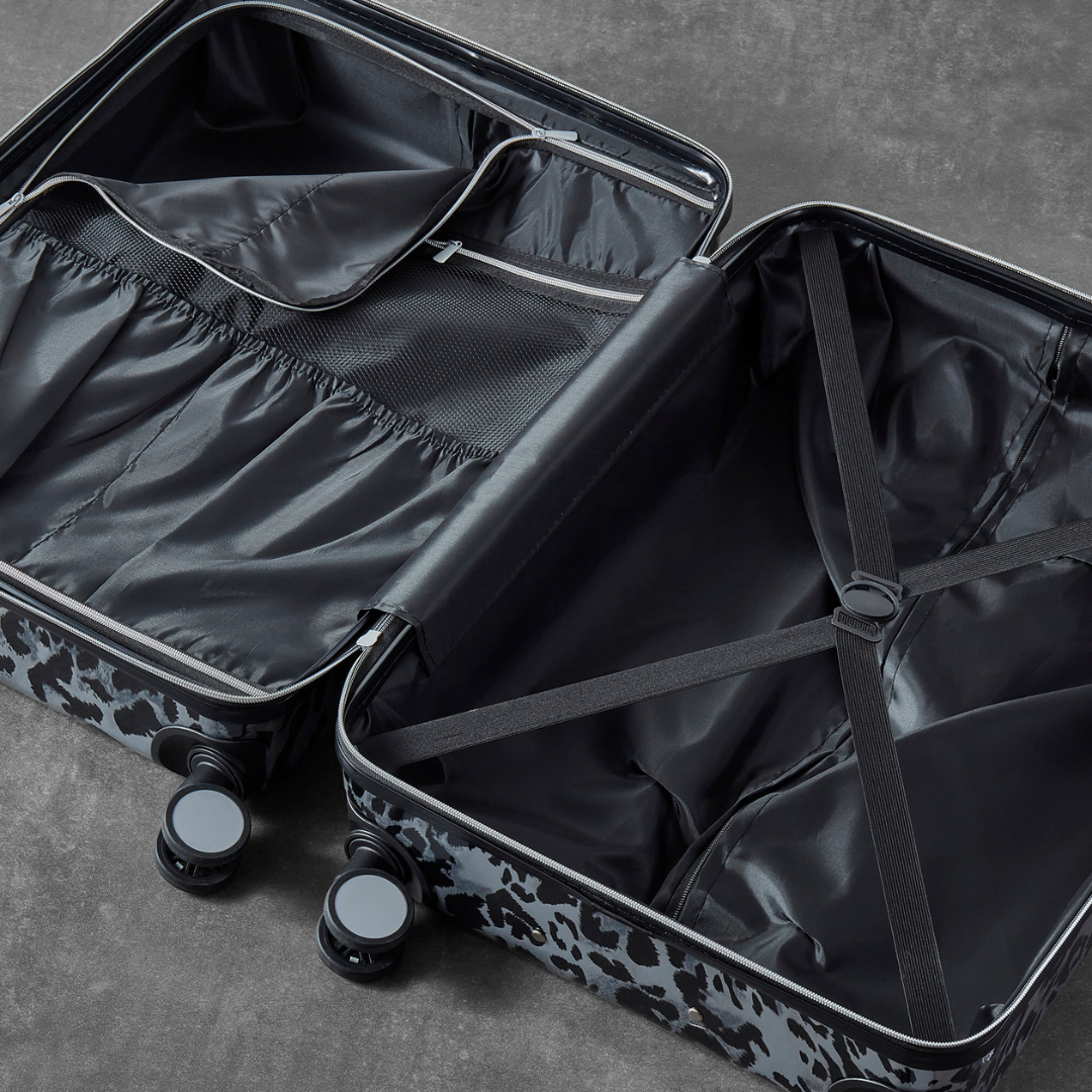 Savannah Set of 3 Suitcases in Snow Leopard