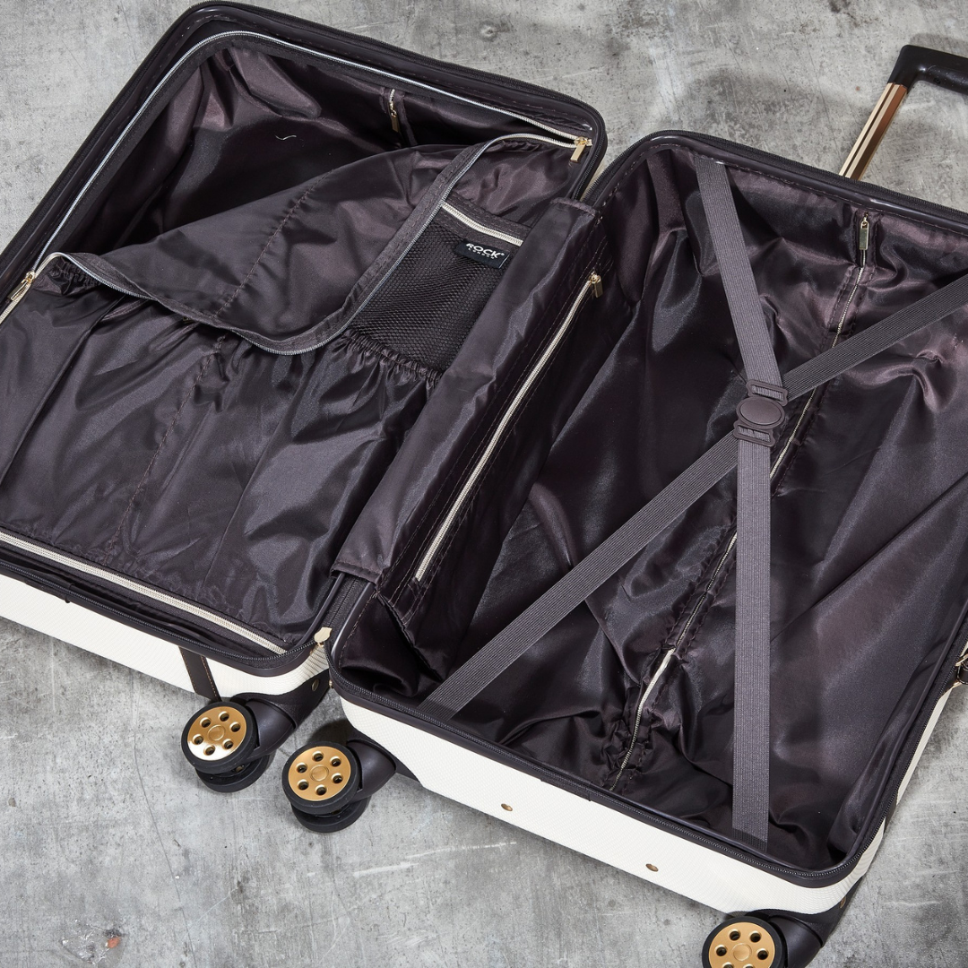Vintage Set of 4 Suitcases in Cream