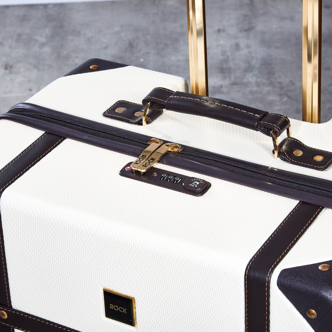 Vintage Set of 4 Suitcases in Cream