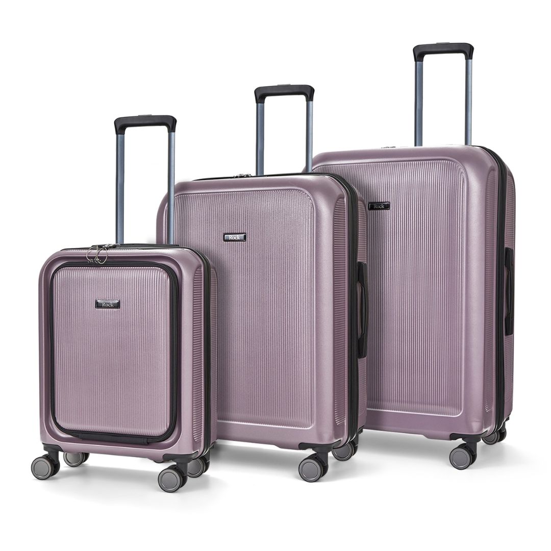 Austin Set of 3 Suitcases in Purple