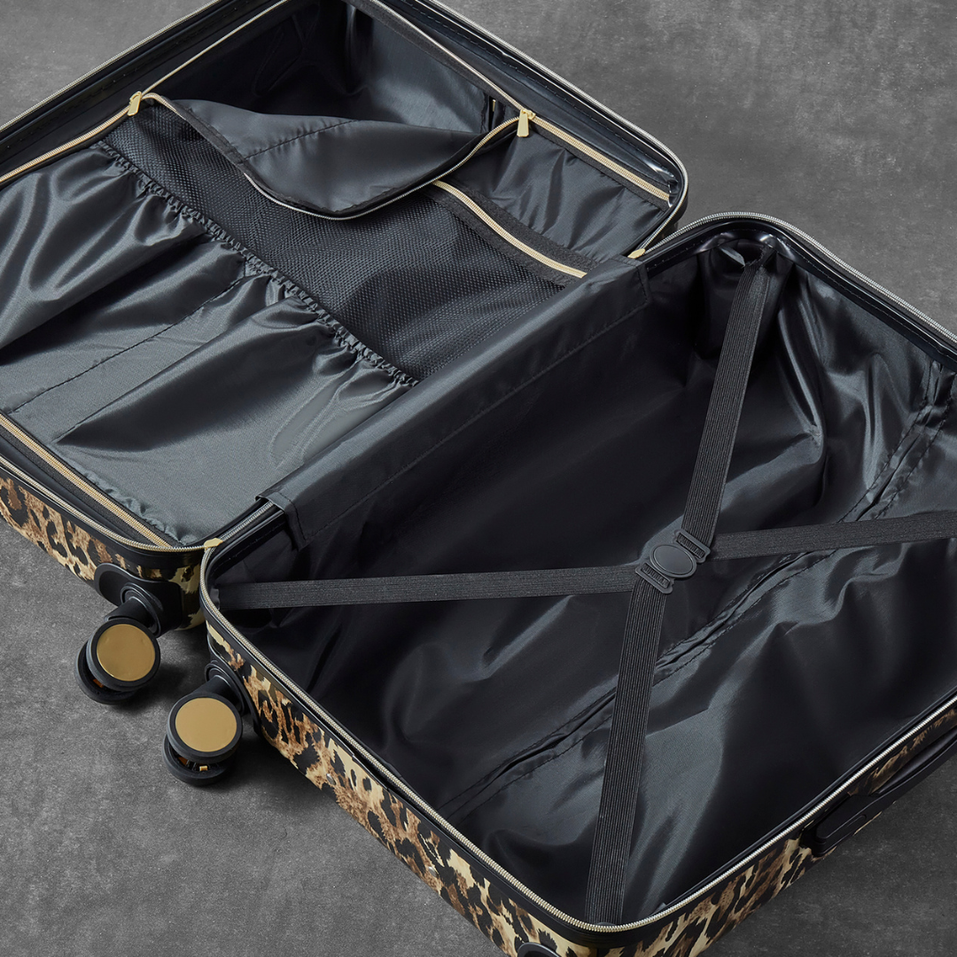 Savannah Medium Suitcase in Gold Leopard