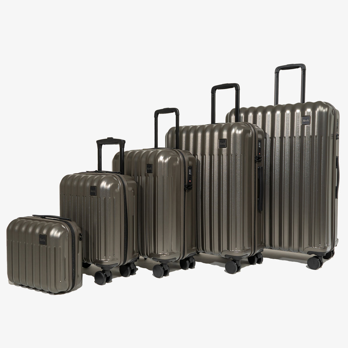 Luna Set of 5 Suitcases in Charcoal