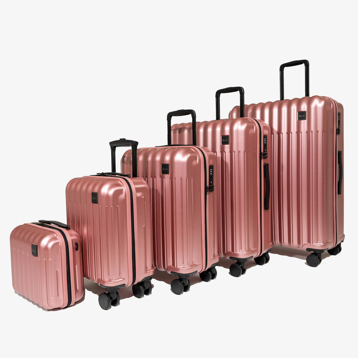 Luna Set of 5 Suitcases in Pink