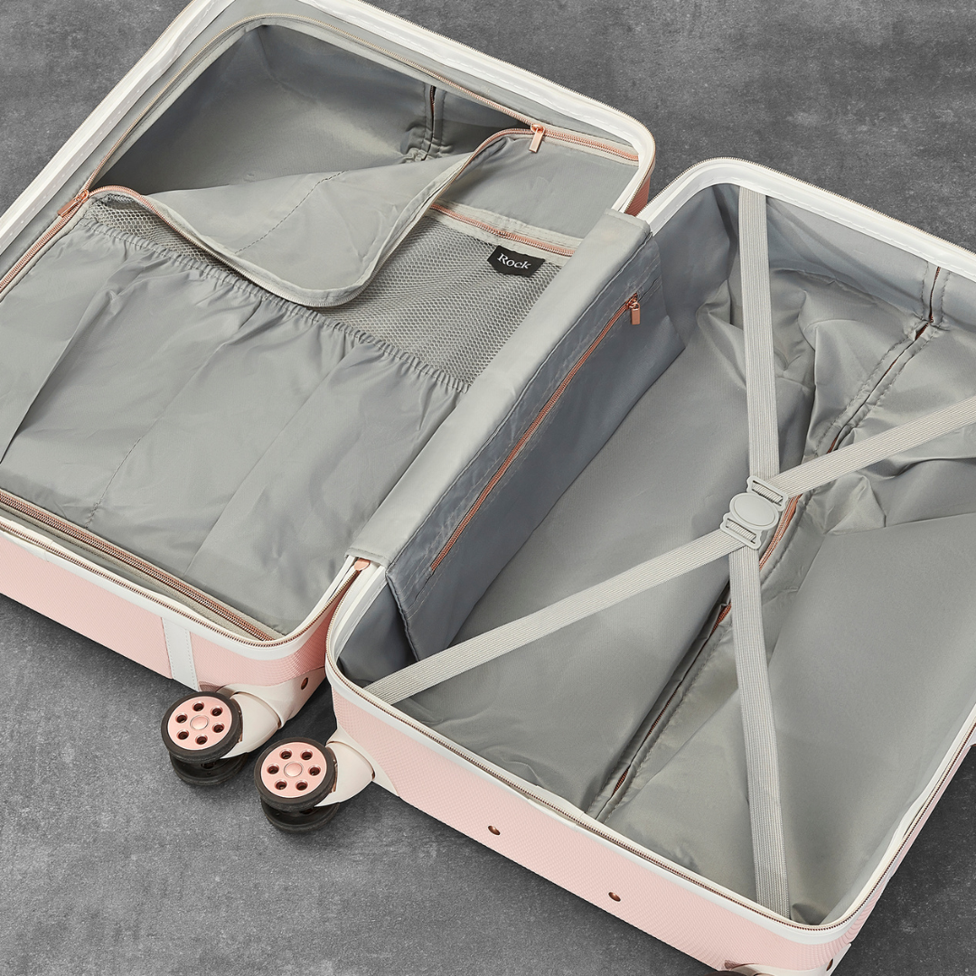 Vintage Set of 3 Suitcases in Baby Pink