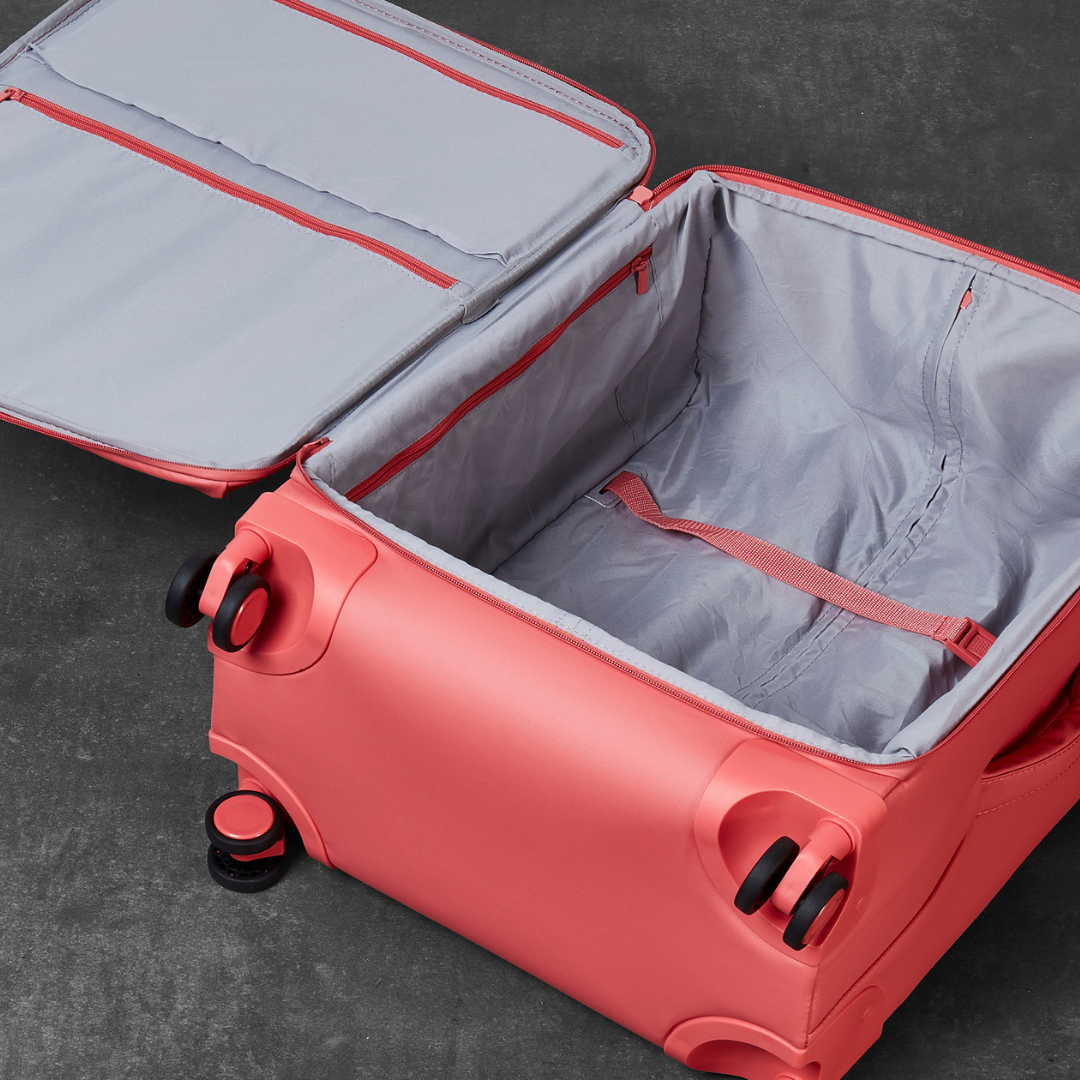 Juniper Medium Suitcase in Coral