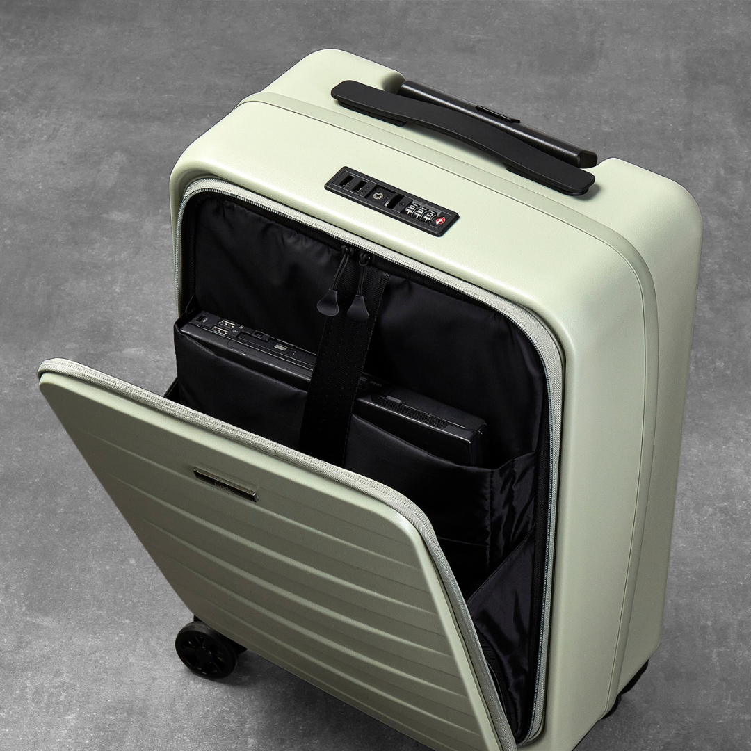 Eden Small Suitcase in Sage Green