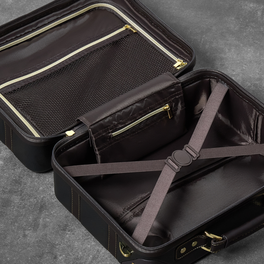 Vintage Set of 4 Suitcases in Black
