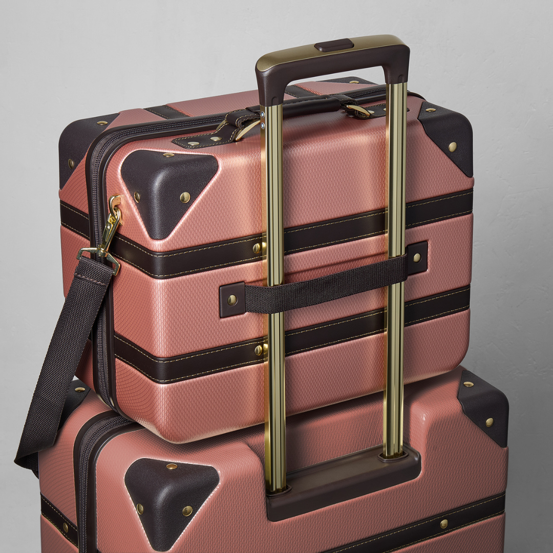 Vintage Vanity Suitcase in Rose Pink