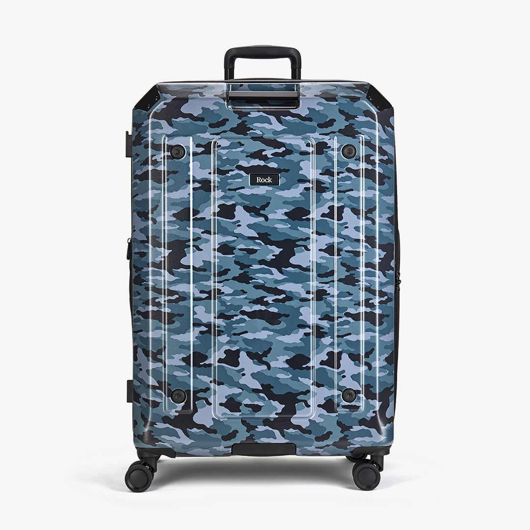 Alpine Set of 3 Suitcases in Blue Camouflage