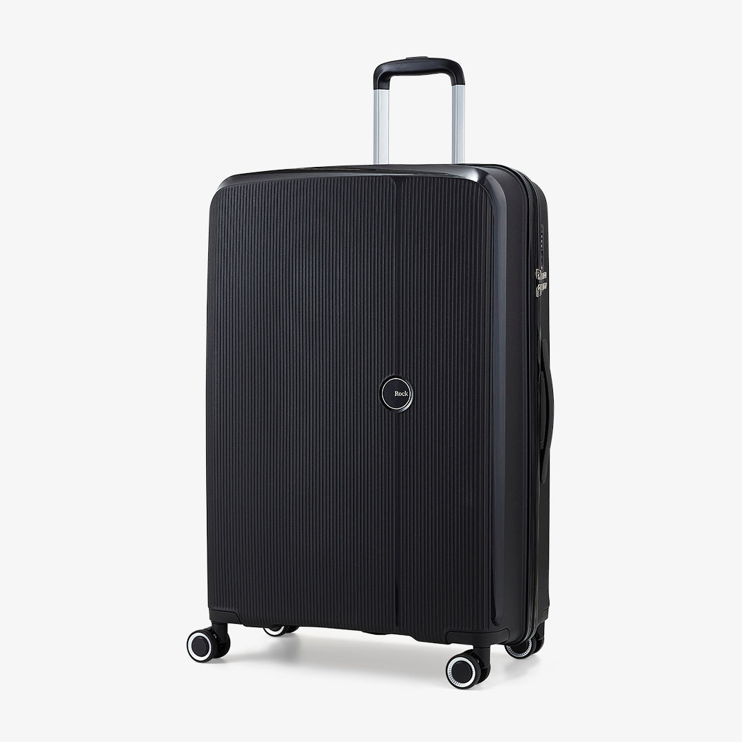 Hudson Large Suitcase Black Rock Luggage