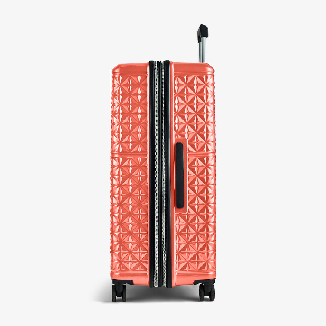 Maya Set of 3 Suitcases in Coral