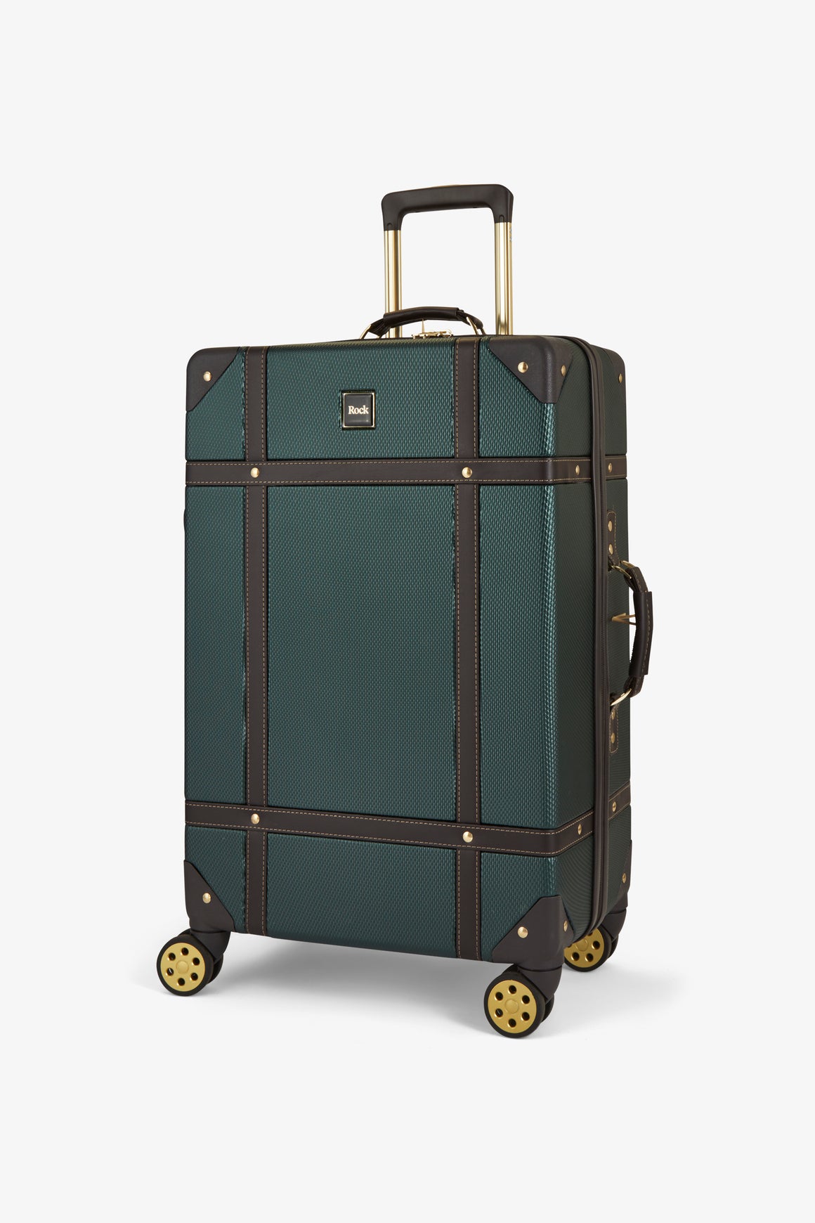 Vintage Set of 4 Suitcases in Emerald Green