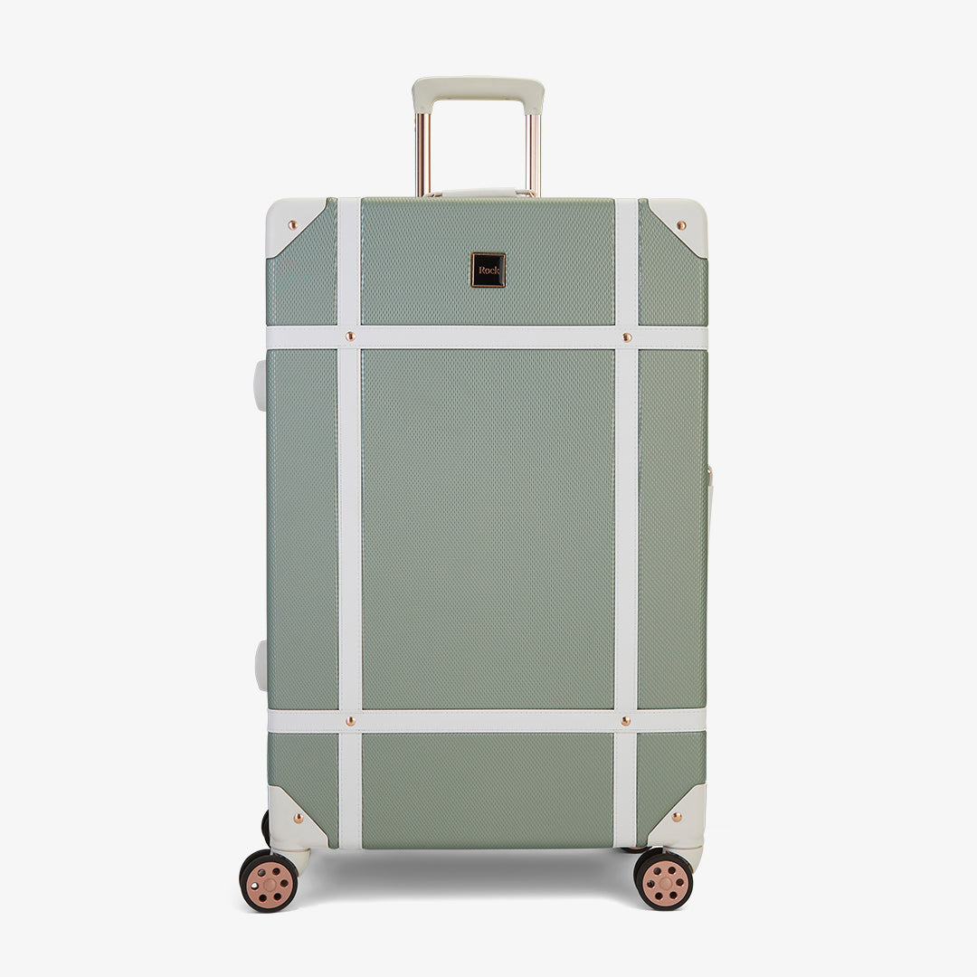 Vintage Set of 3 Suitcases in Sage Green
