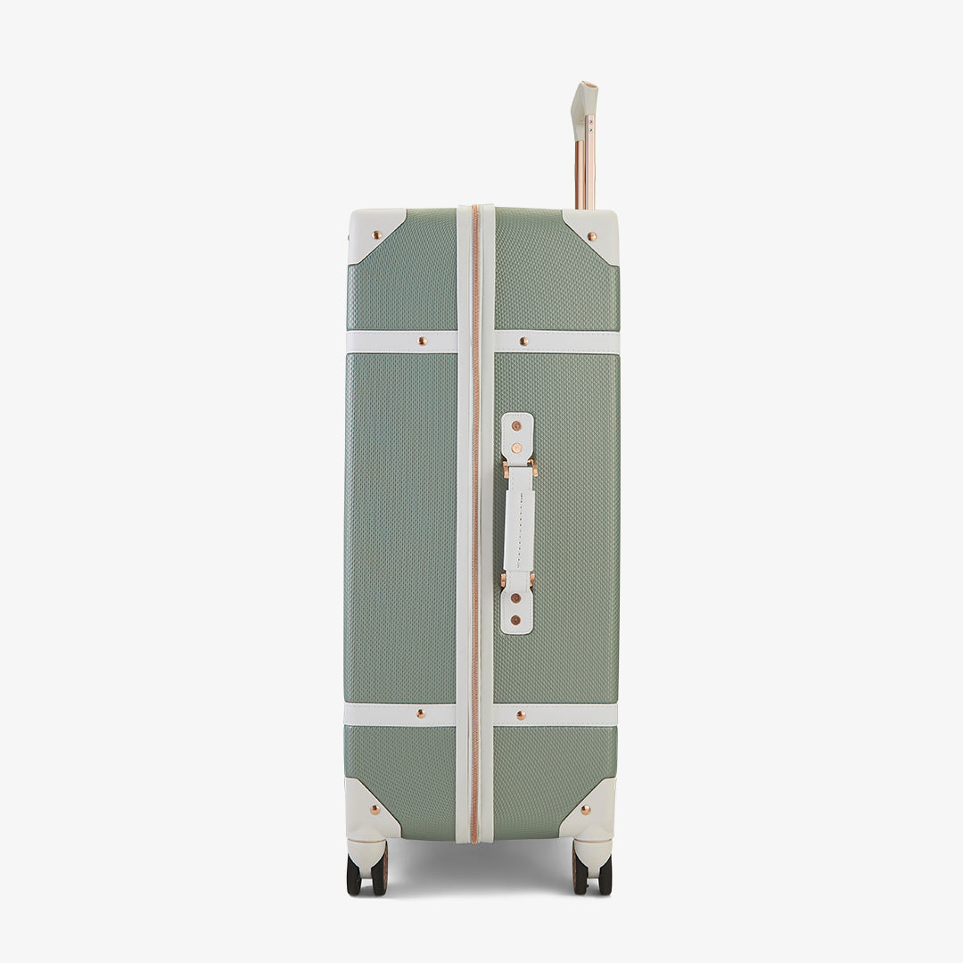 Vintage Set of 4 Suitcases in Sage Green