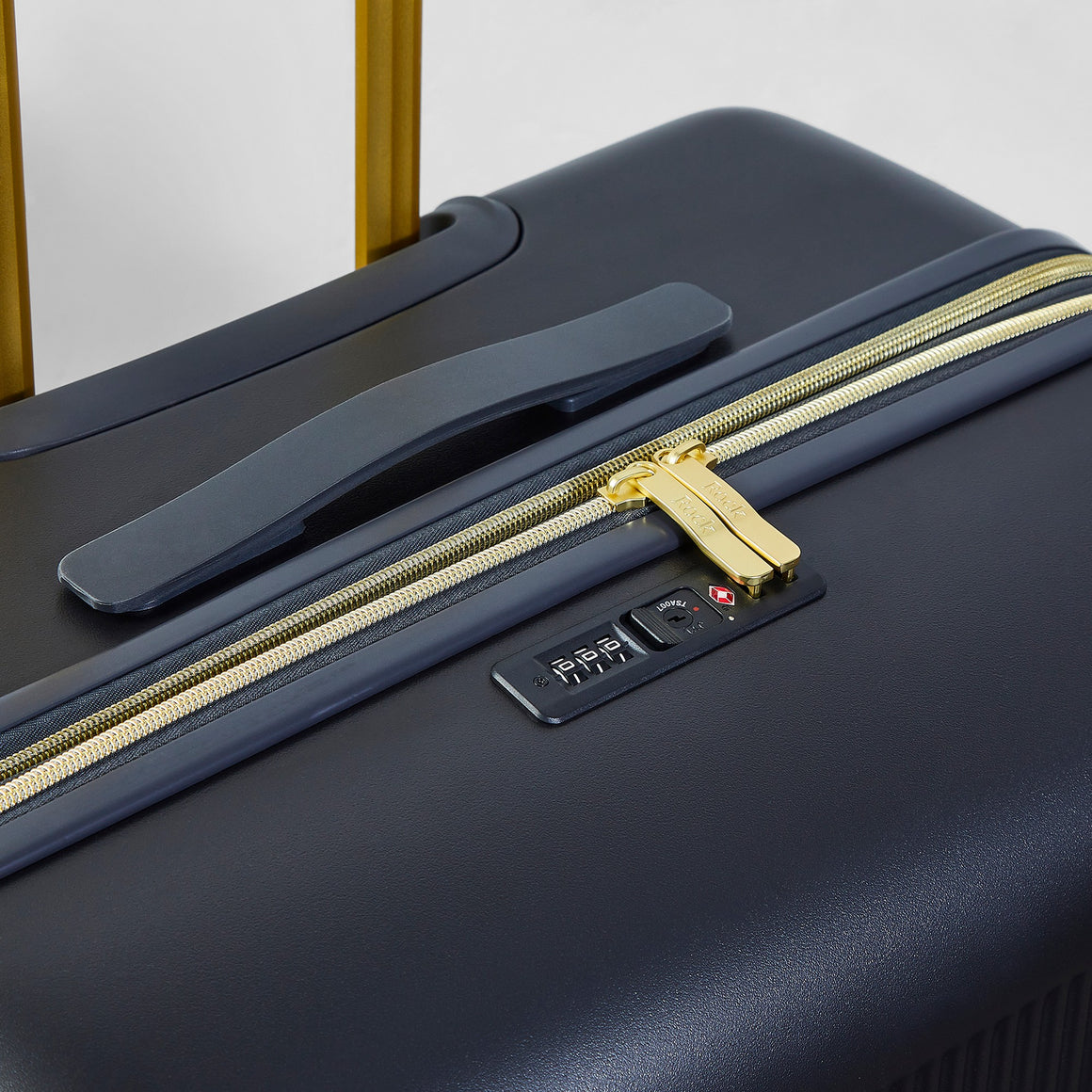 Aria Set of 3 Suitcase in Charcoal + Gold