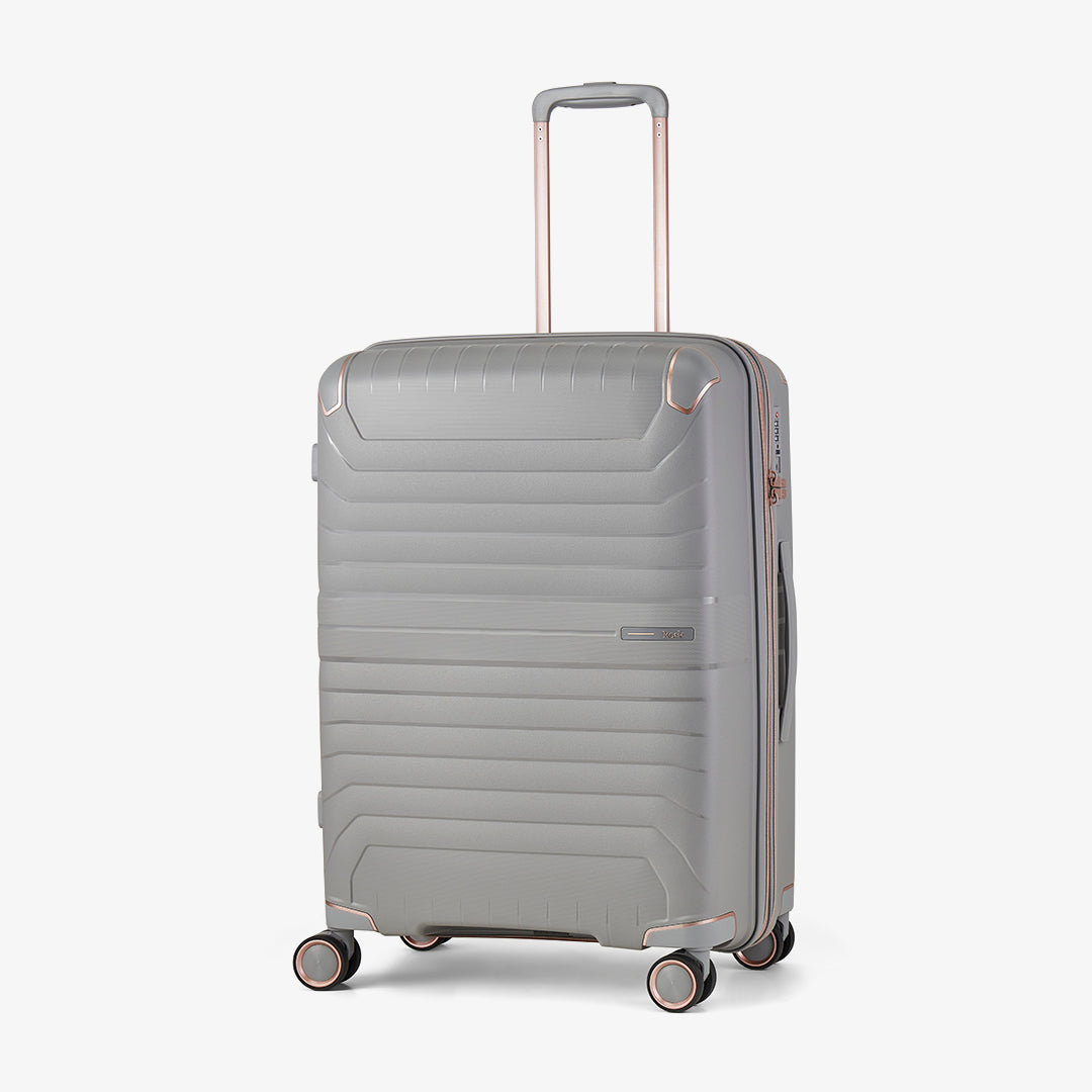 Astrid Medium Suitcase Grey Rock Luggage