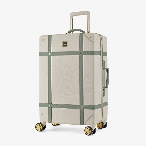 Vintage Medium Suitcase in Cream + Sage