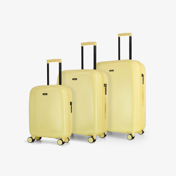 Gelato Set of 3 Suitcases in Lemon Ice