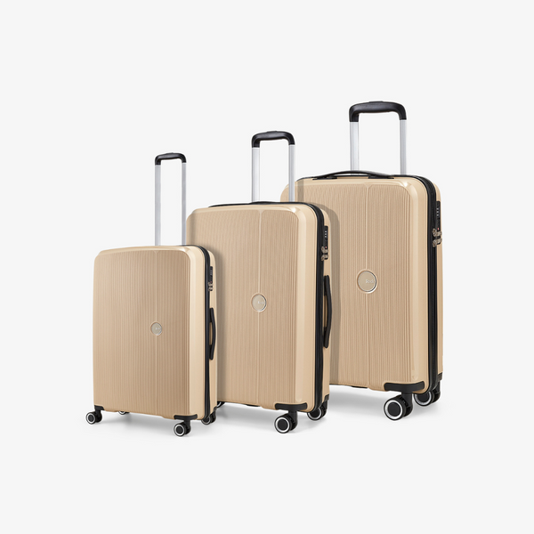 Hudson Set of 3 Suitcases in Champagne
