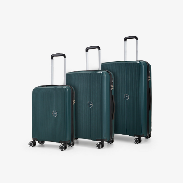 Hudson Set of 3 Suitcases in Forest Green