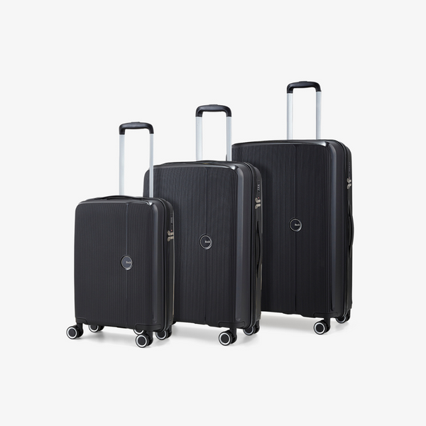 Hudson Set of 3 Suitcases in Black