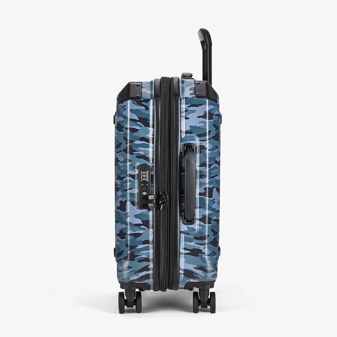 Alpine Small Suitcase in Blue Camoflage