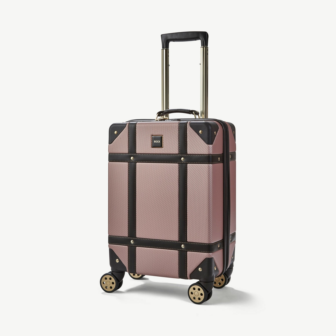 Vintage Small Suitcase Rose Pink Rock Luggage - Main Image