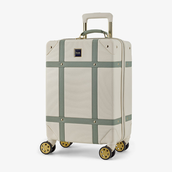 Vintage Small Suitcase in Cream + Sage