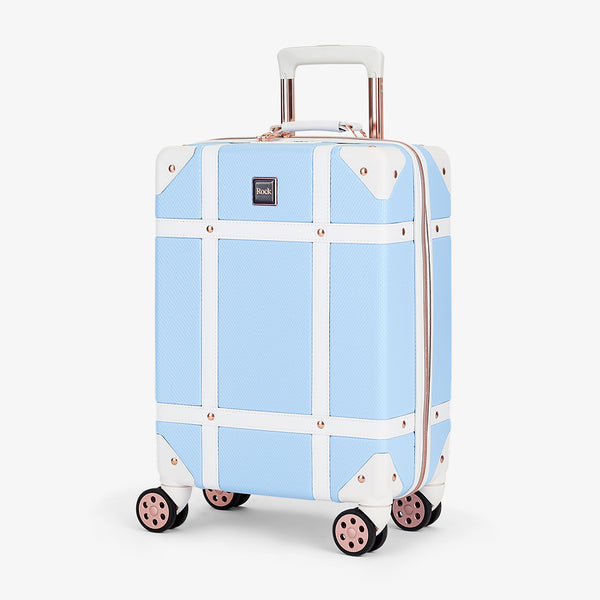 Vintage Small Suitcase Sky Blue Rock Luggage - Main Image
