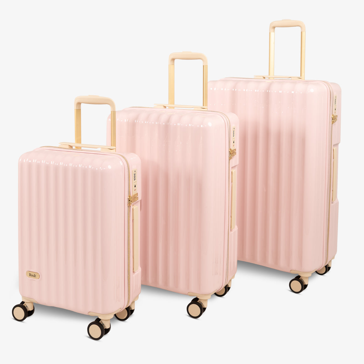 Primrose Set of 3 Suitcases in Baby Pink