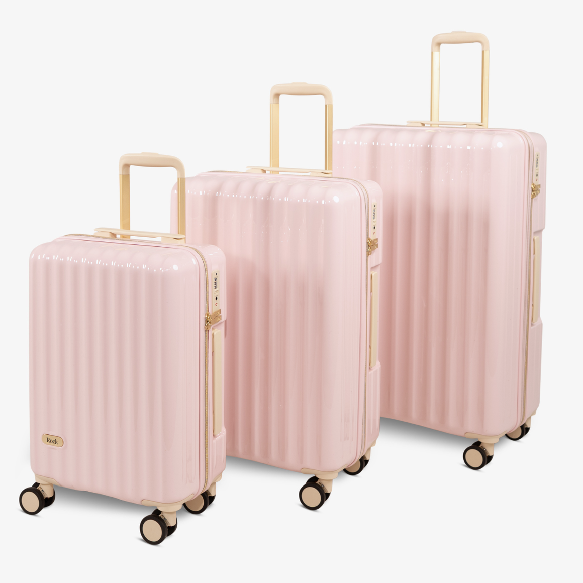 Primrose Set of 3 Suitcases in Baby Pink