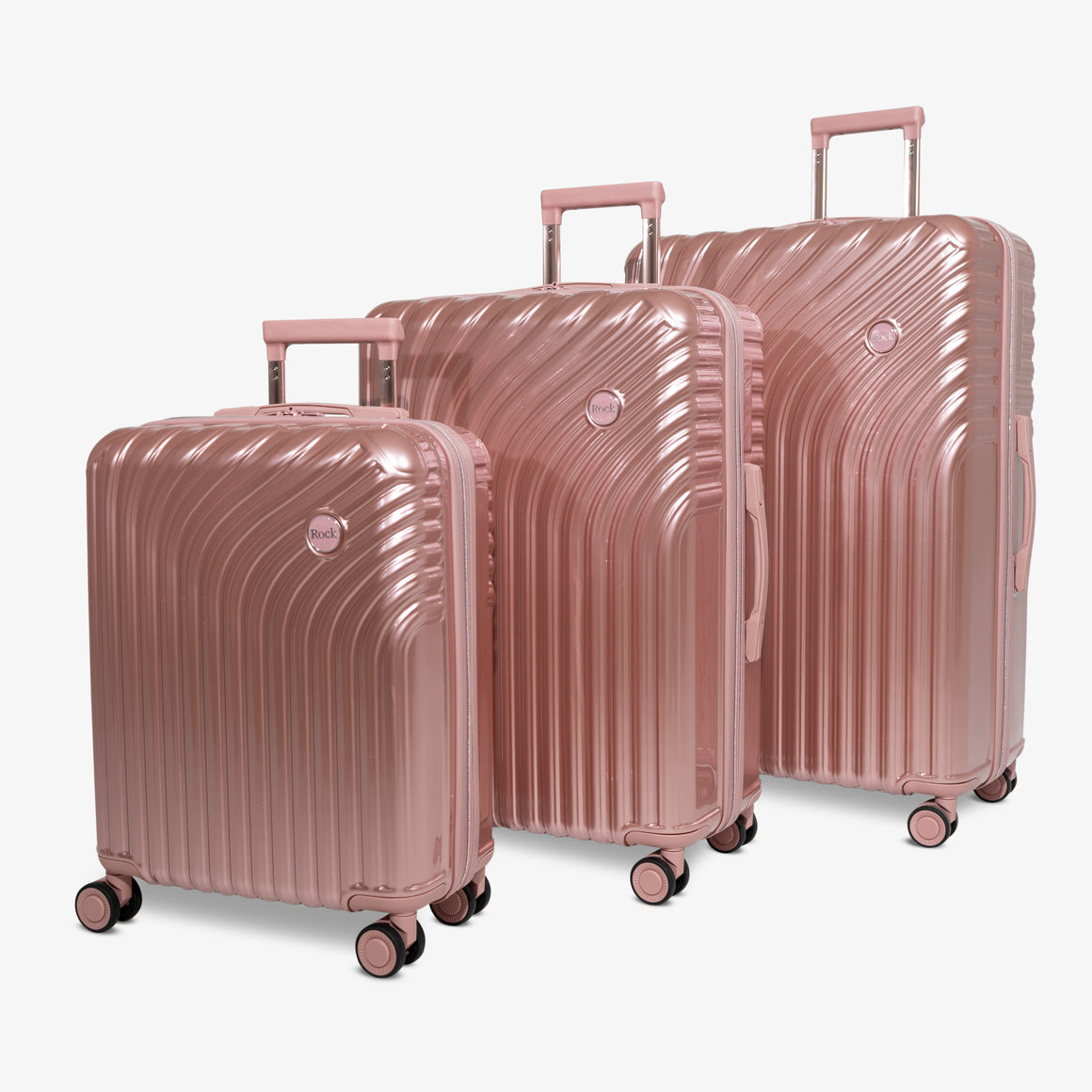 Vesta Set of 3 Suitcases in Pink