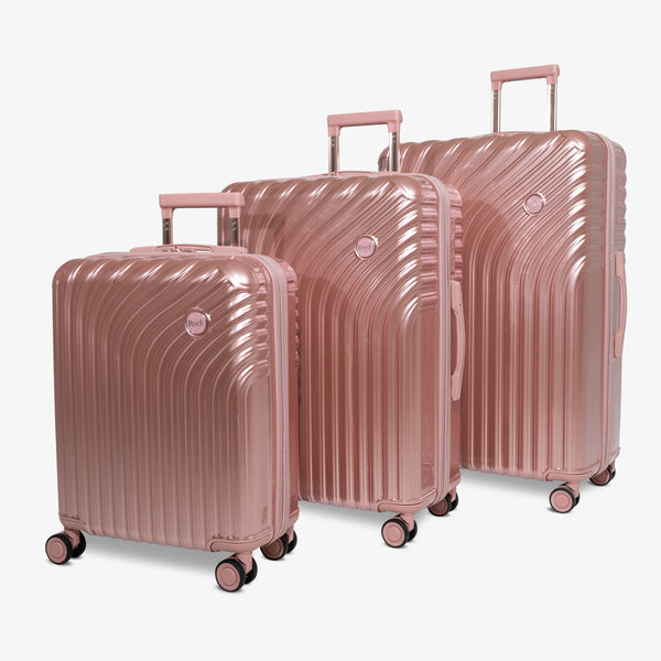 Vesta Set of 3 Suitcases in Pink