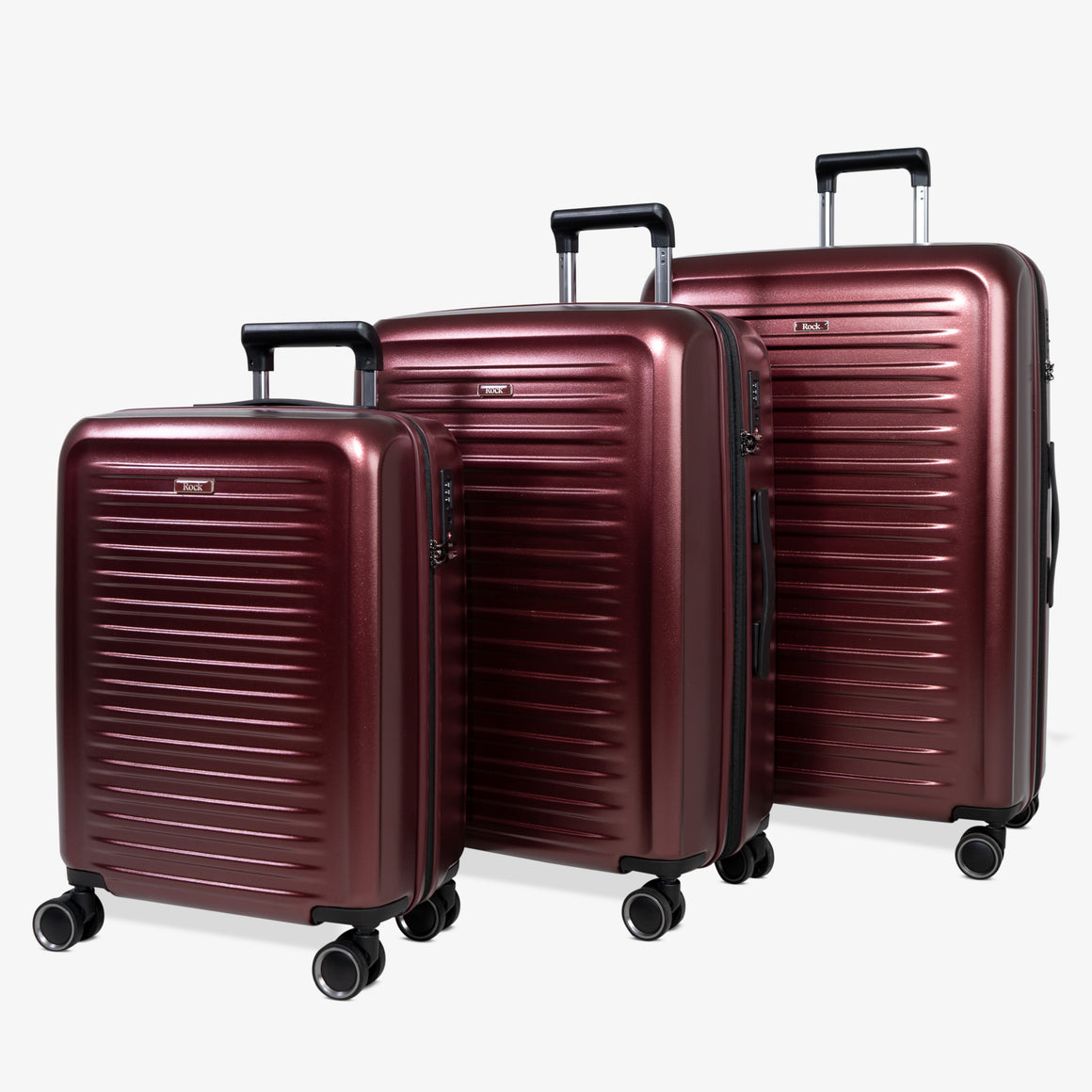 Legacy Set of 3 Suitcases in Burgundy