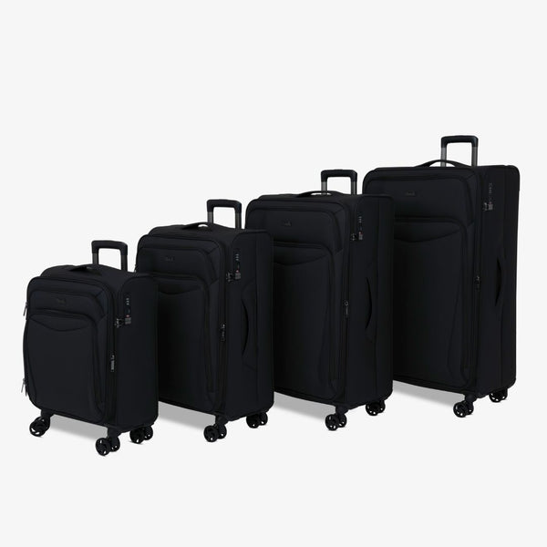 Vitality Set of 4 Suitcases in Black
