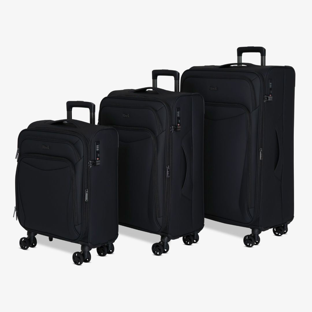 Vitality Set of 3 Suitcases in Black