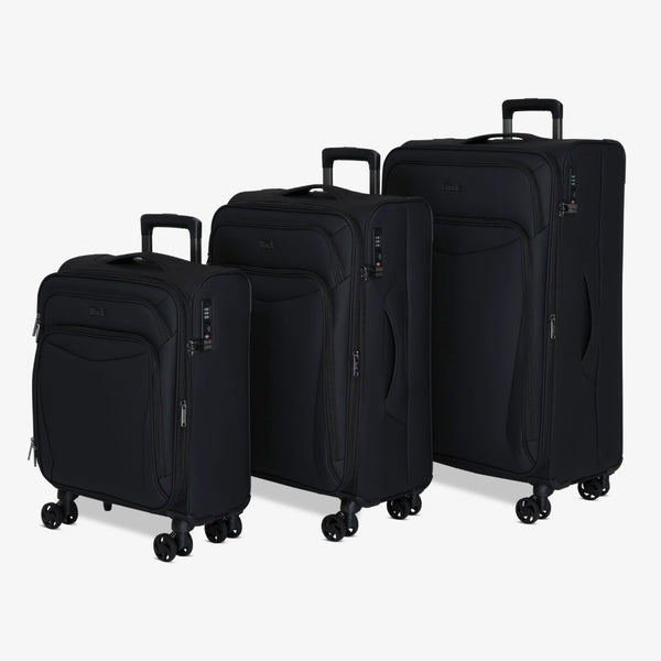 Vitality Set of 3 Suitcases in Black