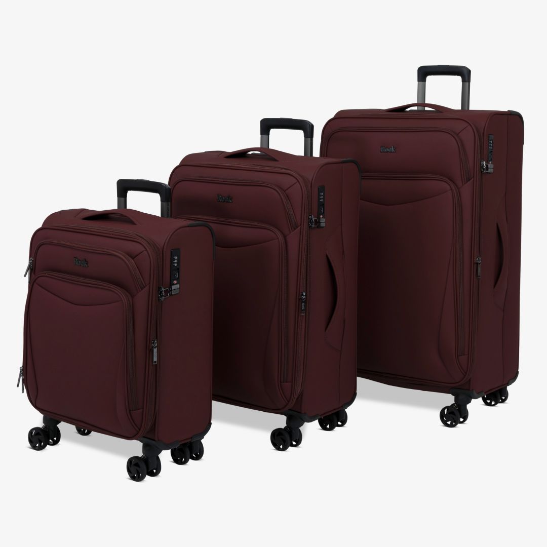 Vitality Set of 3 Suitcases in Burgundy